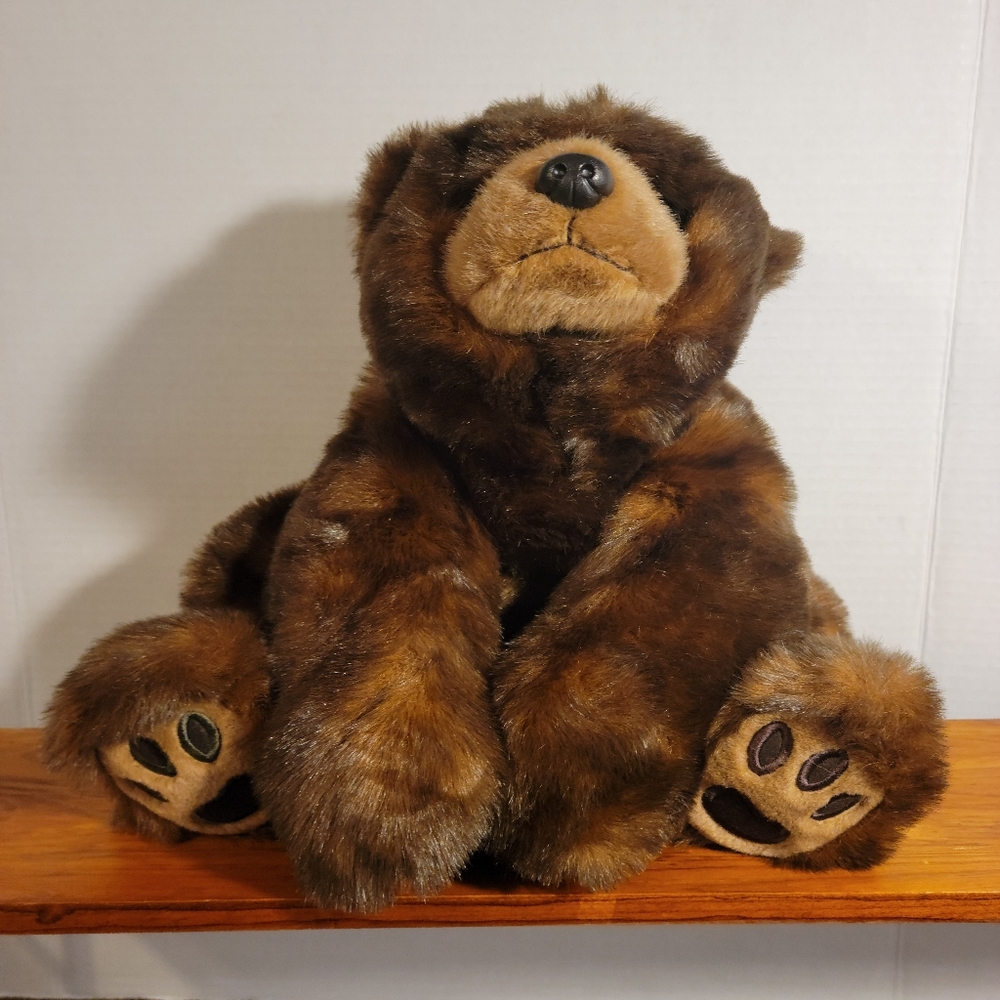 Ty Classic Vintage 1992 Flopsie Brown Bear Plush Stuffed Animal